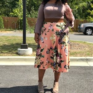 Rue 107 Floral print skirt